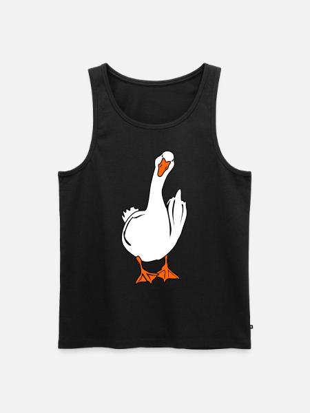 Grumpy Goose Middle Finger Geese - Männer Premium Bio Tank Top - Schwarz