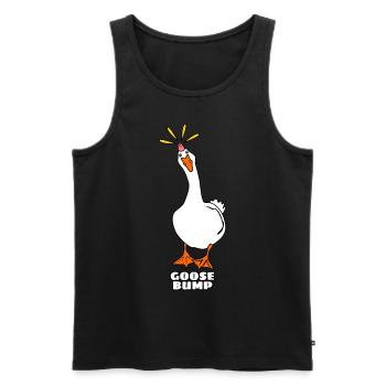 Goose Bumps Geese Goosebumps - Men's Premium Organic Tank Top - black - Front - AI Model Male 178 light (178cm)