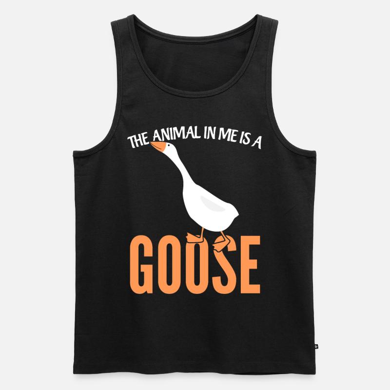 Gans Gänse - Männer Premium Bio Tank Top - Schwarz