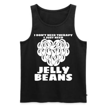 Jelly Beans Heart Jelly Bean Jelly Sweets - Men's Premium Organic Tank Top - black - Front - AI Model Male 178 light (178cm)