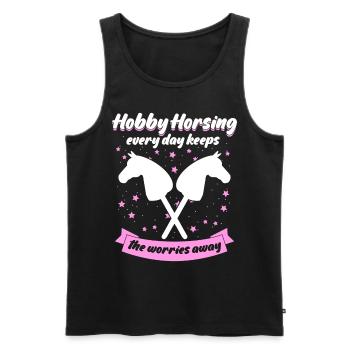 Hobby Horsing with Hobby Horse - Men's Premium Organic Tank Top - black - Front - Michal (187cm)
