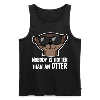 Sea Otter Hotter Otter Otters - Männer Premium Bio Tank Top - Schwarz - Vorne - Michal (187cm)