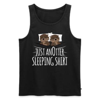 Sleeping Otter Otters Sea Otter - Männer Premium Bio Tank Top - Schwarz - Vorne - Michal (187cm)
