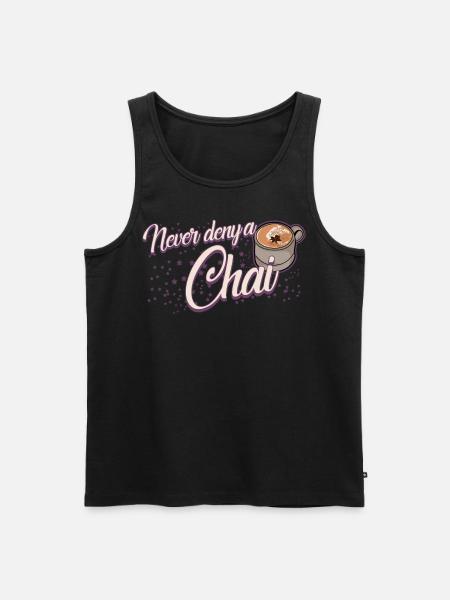 Chai Tea Joke Chai Latte - Men's Premium Organic Tank Top - black