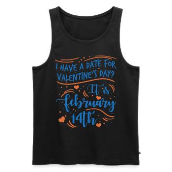 Saint-Valentin petit ami Girlfirend - Débardeur bio Premium Homme - noir - Devant - Michal (187cm)