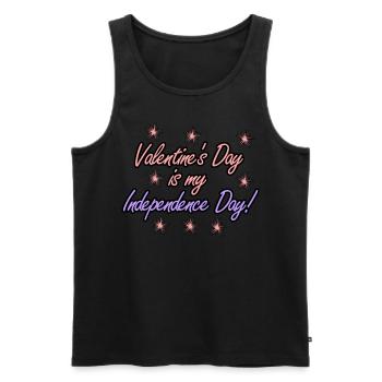 Single Alone Blague solitaire de la Saint-Valentin - Débardeur bio Premium Homme - noir - Devant - Michal (187cm)