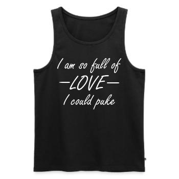 Blague d’amour de la Saint-Valentin - Débardeur bio Premium Homme - noir - Devant - Michal (187cm)
