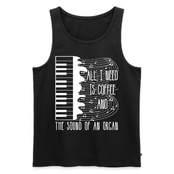 Organist Organ Player Church Music - Men's Premium Organic Tank Top - black - Front - AI Model Male 178 light (178cm)