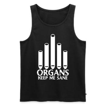 Church Music Organ Player Organist - Men's Premium Organic Tank Top - black - Front - AI Model Male 178 light (178cm)