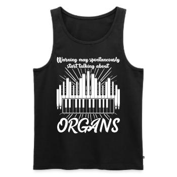Organ Player Organist - Men's Premium Organic Tank Top - black - Front - AI Model Male 178 light (178cm)