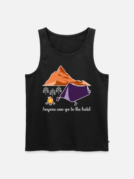 Camping Tents Outdoor Tent - Men's Premium Organic Tank Top - black