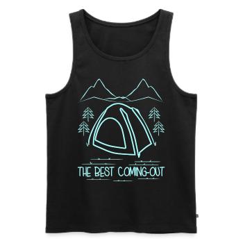 Tent Camping Tents Outdoor Hike Hiking - Männer Premium Bio Tank Top - Schwarz - Vorne - AI Model Male 178 light (178cm)