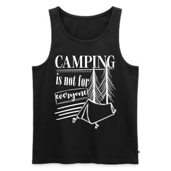Camping Tents Hike Hiking Tent Outdoor - Männer Premium Bio Tank Top - Schwarz - Vorne - AI Model Male 178 light (178cm)