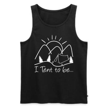 Camping Tent Joke Hiking Outdoor - Men's Premium Organic Tank Top - black - Front - Michal (187cm)