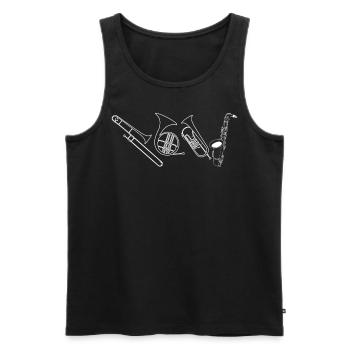 Brass Music Brass Instrument Trumpet - Männer Premium Bio Tank Top - Schwarz - Vorne - AI Model Male 178 light (178cm)