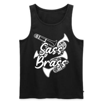 Brass Music French Horn Trumpet - Men's Premium Organic Tank Top - black - Front - Michal (187cm)