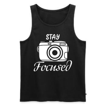 Photography Photo Camera Photographer - Men's Premium Organic Tank Top - black - Front - Michal (187cm)