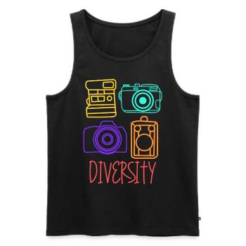 Photographer Photography Camera - Men's Premium Organic Tank Top - black - Front - Michal (187cm)