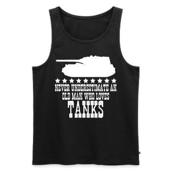 Tank Combat Tanks MBT Tank Driver - Männer Premium Bio Tank Top - Schwarz - Vorne - AI Model Male 178 light (178cm)
