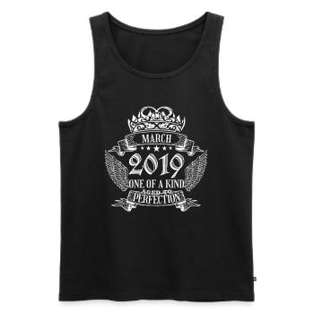 One of a Kind March 2019 Birthday - Men's Premium Organic Tank Top - black - Front - Michal (187cm)