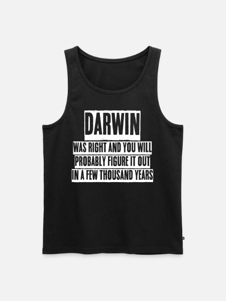 Darwin Award Misanthrope Grumpy - Men's Premium Organic Tank Top - black