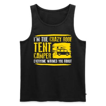 Roof Tent Car Tent Camper Camping - Männer Premium Bio Tank Top - Schwarz - Vorne - AI Model Male 178 light (178cm)