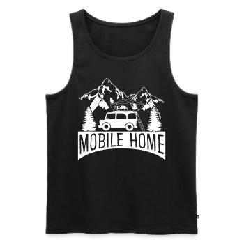 Tente de toit Camping Mobile Home Camping-car - Débardeur bio Premium Homme - noir - Devant - Michal (187cm)