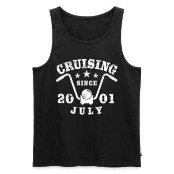 Cruising Biker Geburtstag Juli 2001 Motorrad - Männer Premium Bio Tank Top - Schwarz - Vorne - Michal (187cm)