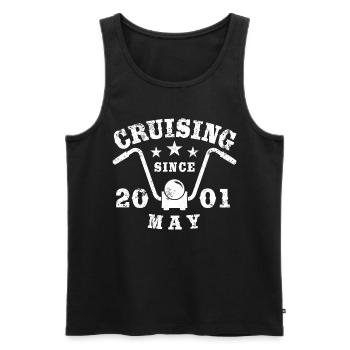 Cruising Biker Geburtstag Mai 2001 Motorrad - Männer Premium Bio Tank Top - Schwarz - Vorne - Michal (187cm)