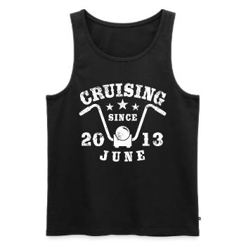 Cruising Biker Geburtstag Juni 2013 Motorrad - Männer Premium Bio Tank Top - Schwarz - Vorne - Michal (187cm)