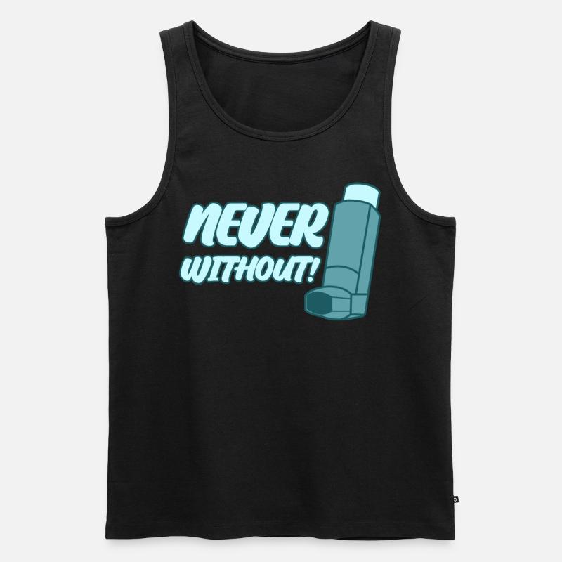 Wheezing Asthmatic Asthma Inhaler - Männer Premium Bio Tank Top - Schwarz