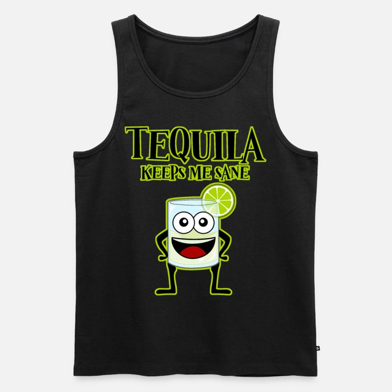 Mexico Tequila Tequila - Männer Premium Bio Tank Top - Schwarz