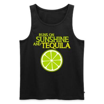 Tequila Lime Tequila Mexique - Débardeur bio Premium Homme - noir - Devant - Michal (187cm)