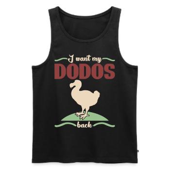 Dodo Dodos - Débardeur bio Premium Homme - noir - Devant - AI Model Male 178 light (178cm)