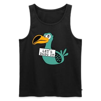Let's Do it Dodo - Men's Premium Organic Tank Top - black - Front - Michal (187cm)