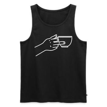 Misanthrope Middle Finger - Männer Premium Bio Tank Top - Schwarz - Vorne - AI Model Male 178 light (178cm)