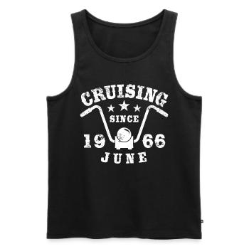 Cruising Biker Geburtstag Juni 1966 Motorrad - Männer Premium Bio Tank Top - Schwarz - Vorne - Michal (187cm)