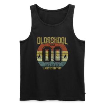 November 2000 - Birthday in November Oldschool - Men's Premium Organic Tank Top - black - Front - Michal (187cm)