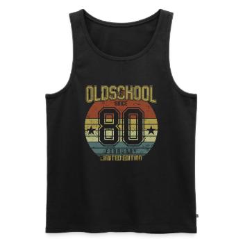 February 1980 - Geburtstag im Februar Oldschool - Männer Premium Bio Tank Top - Schwarz - Vorne - Michal (187cm)