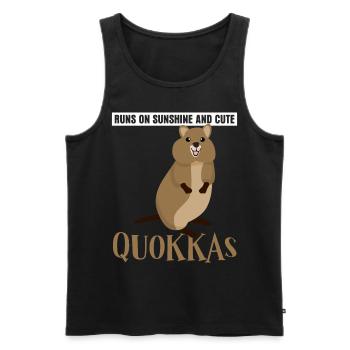 Quokkas Sunshine Quokka - Männer Premium Bio Tank Top - Schwarz - Vorne - AI Model Male 178 light (178cm)