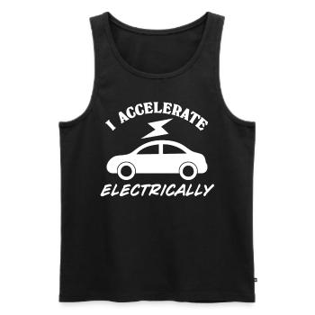 Electric Car Battery E-Car - Men's Premium Organic Tank Top - black - Front - AI Model Male 178 light (178cm)