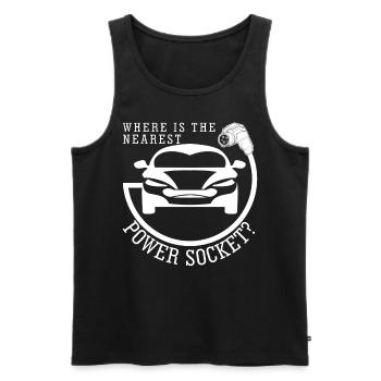 Charger for Electric Vehicle - Männer Premium Bio Tank Top - Schwarz - Vorne - Michal (187cm)
