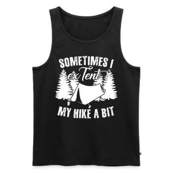 Tent Camping Tents Outdoor - Männer Premium Bio Tank Top - Schwarz - Vorne - AI Model Male 178 light (178cm)