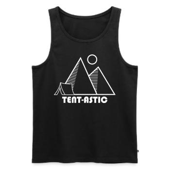 Tente Camping Randonnée Randonnée En Plein Air - Débardeur bio Premium Homme - noir - Devant - Michal (187cm)