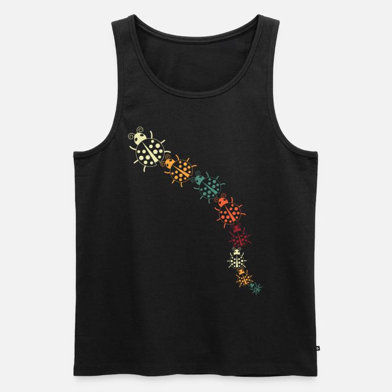 Ladybug Retro Ladybugs - Men's Premium Organic Tank Top - black