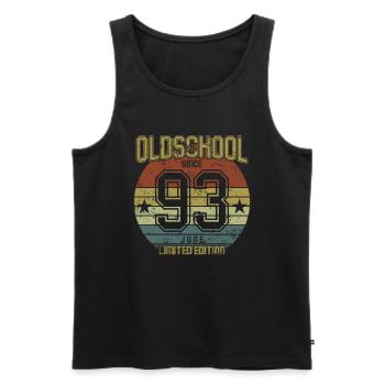 June 1993 - Geburtstag im Juni Oldschool - Männer Premium Bio Tank Top - Schwarz - Vorne - Michal (187cm)