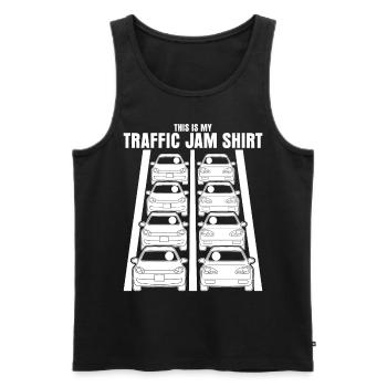 Rush Hour Traffic Cars Driver Commuting - Männer Premium Bio Tank Top - Schwarz - Vorne - AI Model Male 178 light (178cm)