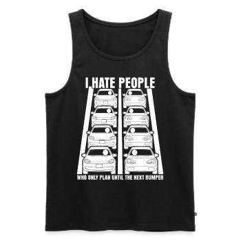 Cars Traffic Driver Rush Hour Commuting - Männer Premium Bio Tank Top - Schwarz - Vorne - AI Model Male 178 light (178cm)