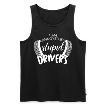 Traffic Cars Driver Rush Hour Commuting - Männer Premium Bio Tank Top - Schwarz - Vorne - AI Model Male 178 light (178cm)