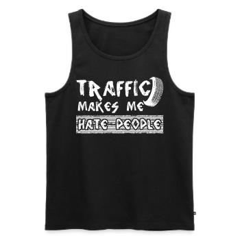 Cars Commuting Rush Hour Traffic - Männer Premium Bio Tank Top - Schwarz - Vorne - AI Model Male 178 light (178cm)